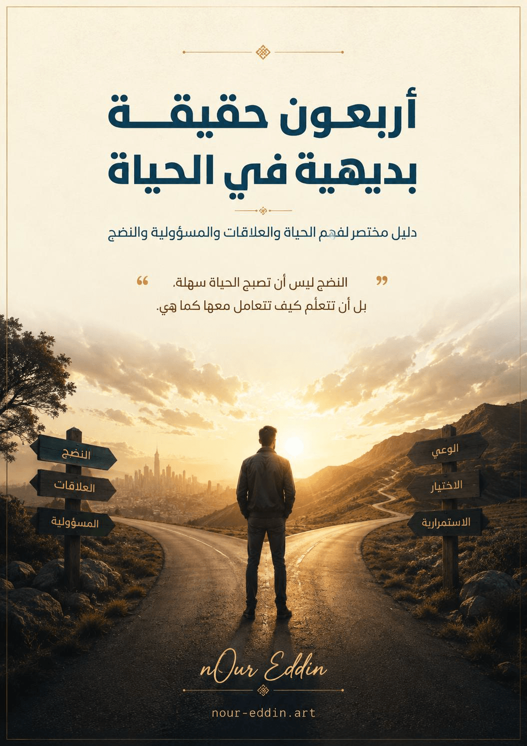 غلاف كتيب أربعون حقيقة بديهية في الحياة
