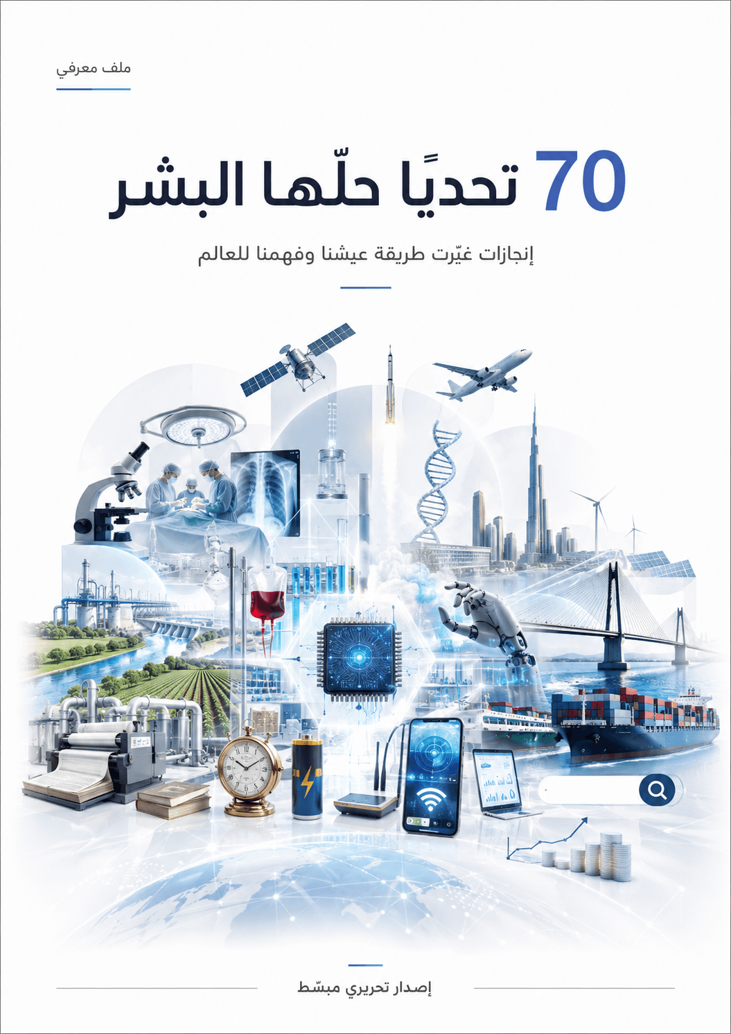 غلاف كتيب 70 تحدياً حلّها البشر